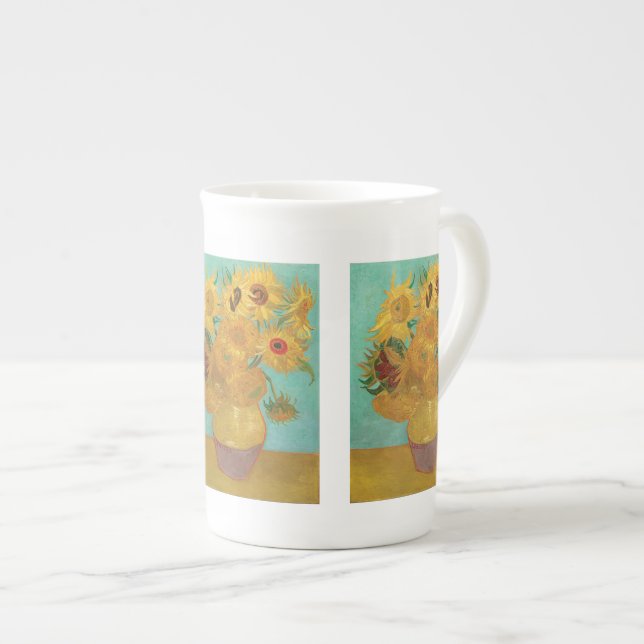 Tasse En Porcelaine Tournesols par Vincent van Gogh (Devant droit)