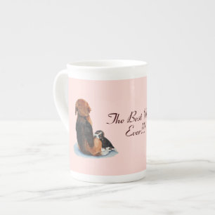 Tasse En Porcelaine très mignon chiot beagle avec maman chien