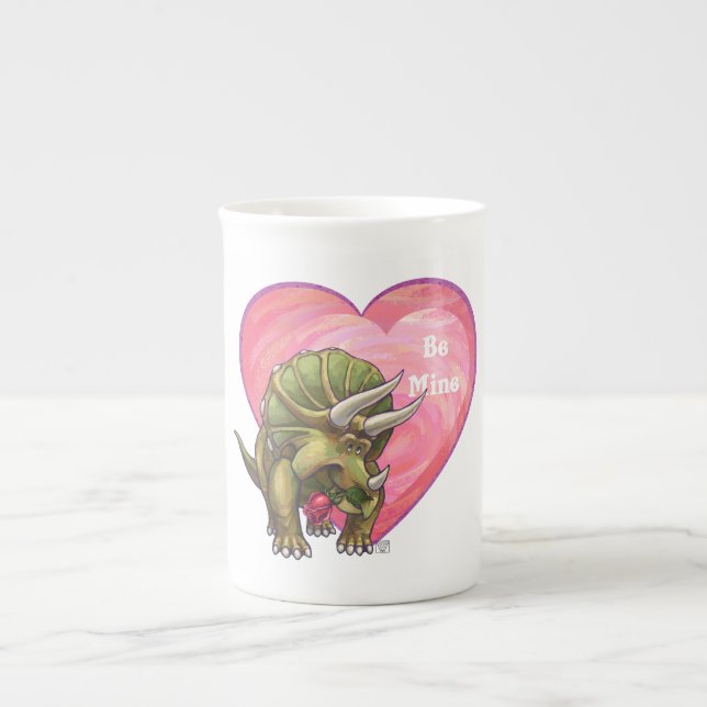 Tasse En Porcelaine Tricératops romantiques à moi (Devant)
