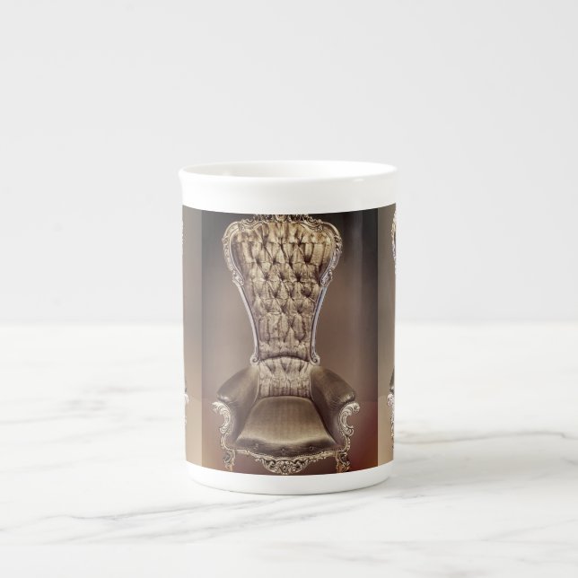 Tasse En Porcelaine Trône beige (Devant)