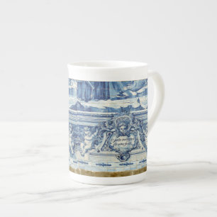 Tasse En Porcelaine Tuiles murales portugaises bleues et blanches avec