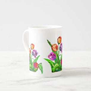 Tasse En Porcelaine Tulipes d'eau