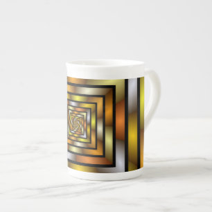 Tasse En Porcelaine Tunnel lumineux coloré Motif fractal graphique