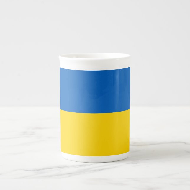 Tasse En Porcelaine Ukraine Drapeau Patriotique ukrainien (Devant)