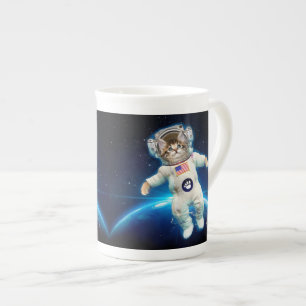 Tasse En Porcelaine Un astronaute de chat dans l'espace