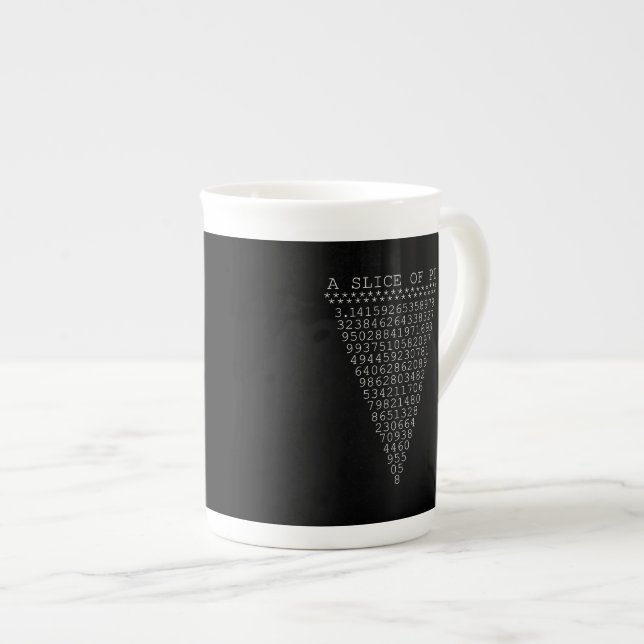 Tasse En Porcelaine Une tranche de typographie de Pi (Devant droit)