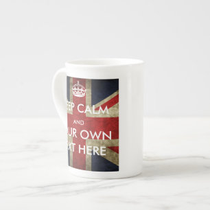 Tasse En Porcelaine Union Jack britannique gardent le calme et votre