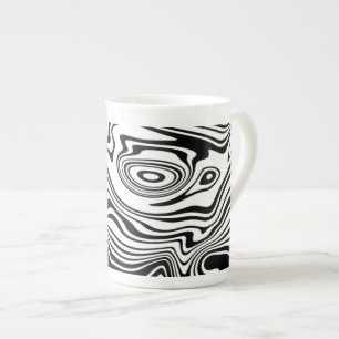 Tasse En Porcelaine Vagues Abstraites - Couleurs personnalisées