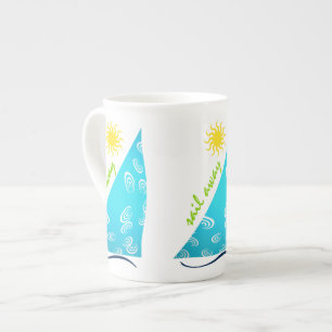 Tasse En Porcelaine Vent, voile et soleil