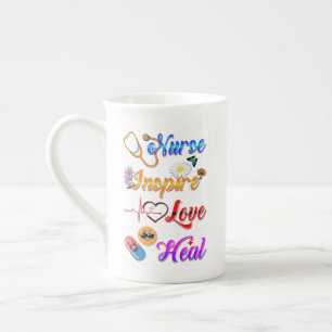 Tasse En Porcelaine Verres de infirmière Inspirer Amour Guérir Méd Thé