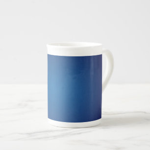 Tasse En Porcelaine Vignette en bleu foncé profond