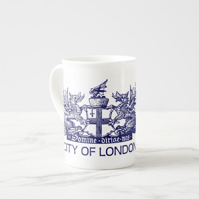 Tasse En Porcelaine Ville de Londres, cru, manteau des bras, (Devant gauche)