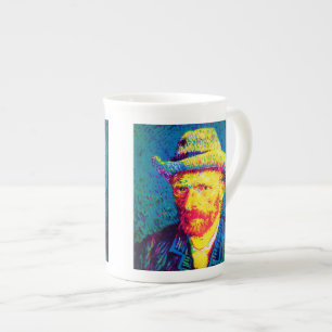 Tasse En Porcelaine Vincent Van Gogh - Autoportrait Pop Art avec chape