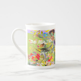 Tasse En Porcelaine Vintage Bohême Songbirds Spring Green