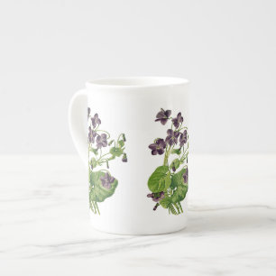 Tasse En Porcelaine Violette violette, bourdon de Chine