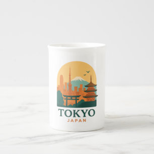 Tasse En Porcelaine Voyage minimaliste Tokyo Japon Moderne