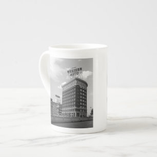 Tasse En Porcelaine Western Auto Sign Architecture Black & White Photo