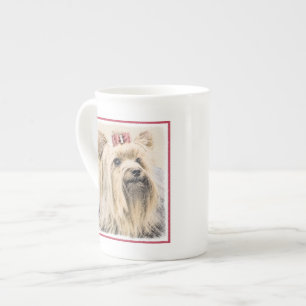 Tasse En Porcelaine Yorkshire Terrier Peinture - Cute Original Chien A