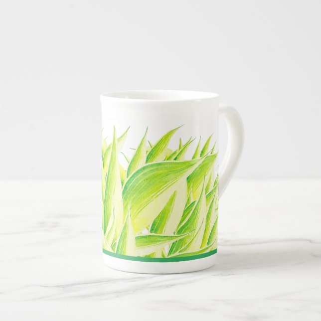 Tasse En Porcelaine Zebra Iris sur une boule de Chine osseuse (Devant droit)