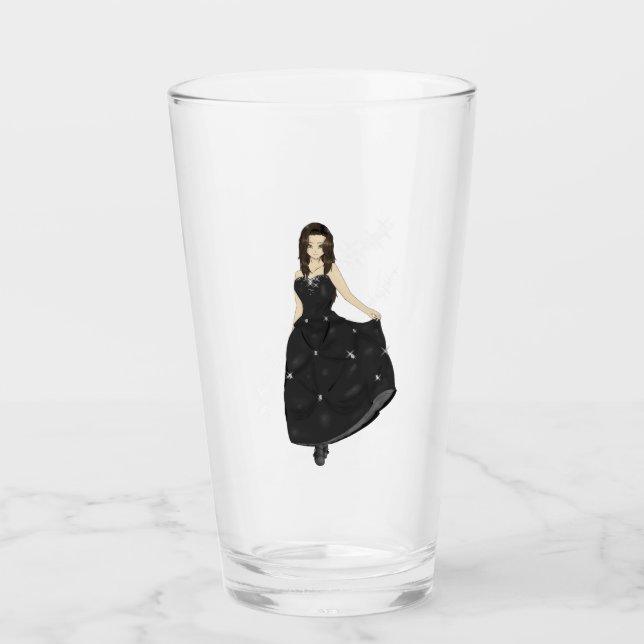 Tasse en verre de canneberge (Devant)