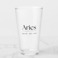 Tasse en verre du zodiaque Bélier
