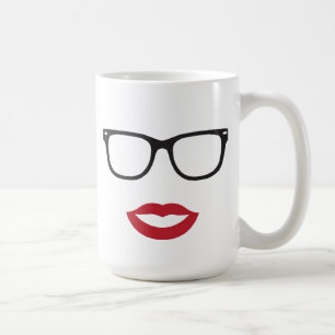 Tasse en verre et de lèvres d'oeil