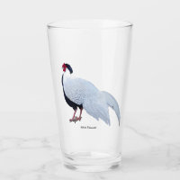 Tasse en verre Faisan argenté