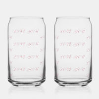 Tasse en verre Love You | Verre à boire romantique