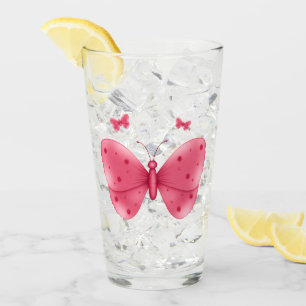 tasse en verre papillon