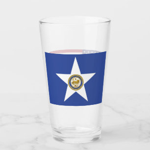 Tasse en verre patriotique avec le drapeau de