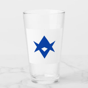 Tasse en verre patriotique avec le drapeau de la v