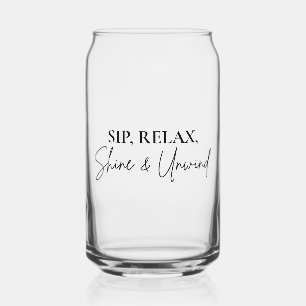 Tasse en verre Sip, Relax, Shine & Unwind