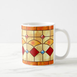 Tasse en verre souillé de faux de Tiffany de style