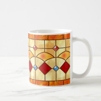 Tasse en verre souillé de faux de Tiffany de style