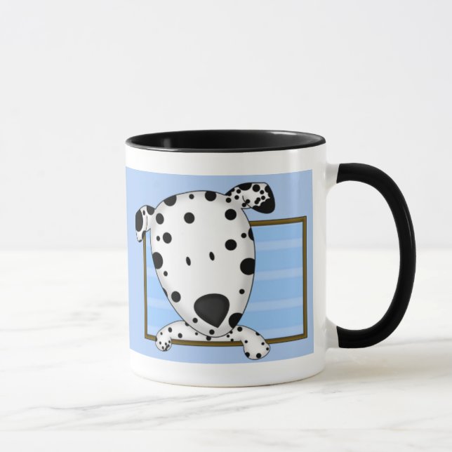 Tasse encadrée de Dalmate de bande dessinée (Droite)