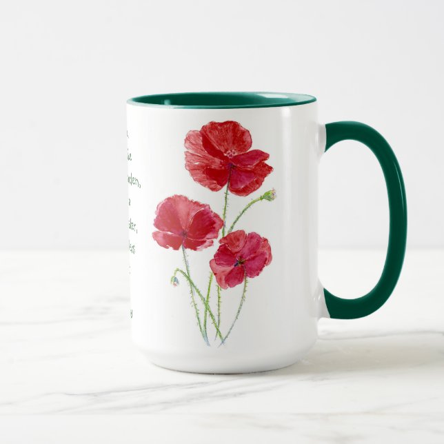 Tasse Encourager Promesse Écriture Isaiah Poppy Garden (Droite)