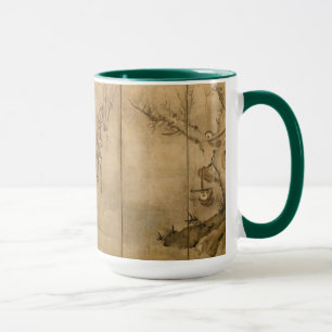 Tasse Encre japonaise sur papier Gibbons Primates & Pays