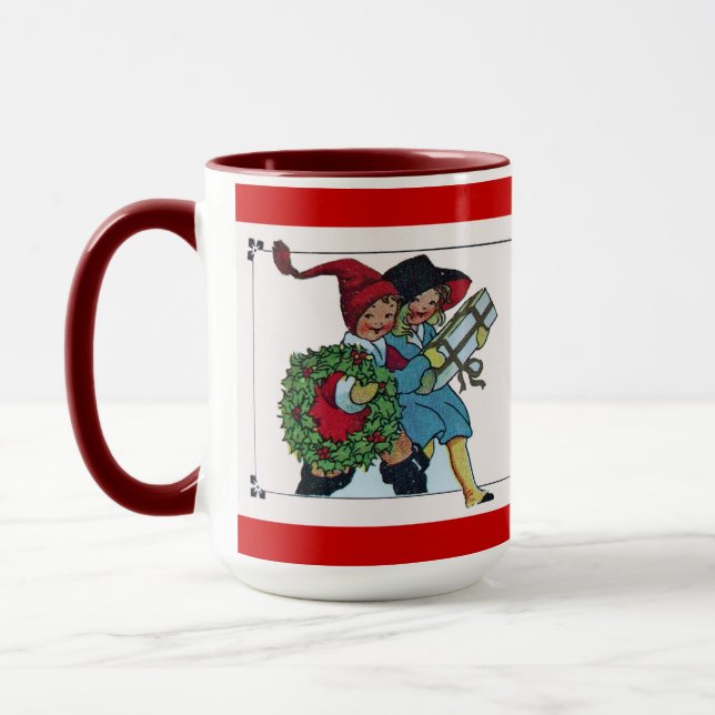 TASSE ENFANTS AVEC CADEAUX DE NOËL (Gauche)
