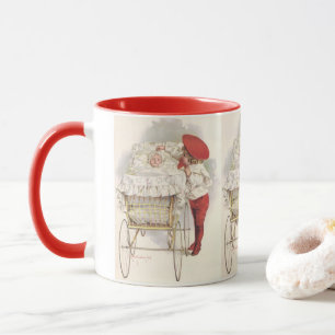 Tasse Enfants victoriens vintage, enfant et bébé dans un
