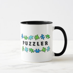 Tasse Énigme avec des morceaux de puzzle