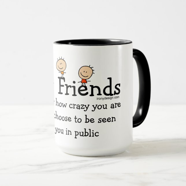 Tasse Énonciation drôle de meilleurs amis (Devant droit)