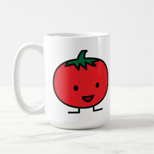 Tasse énorme heureuse de tomate
