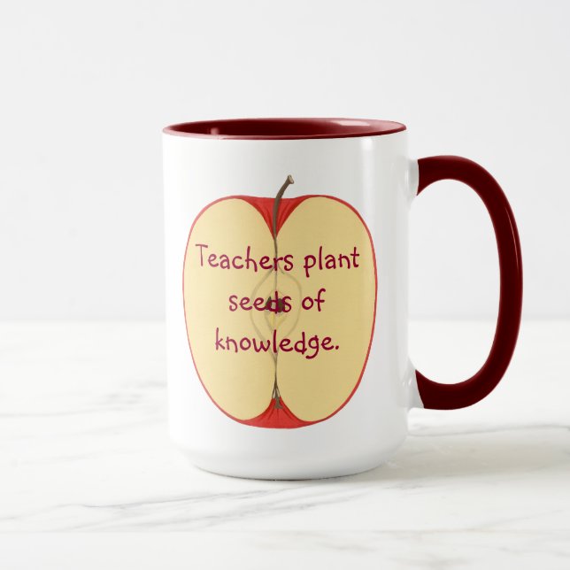 Tasse Enseignants de pomme tranchée Plante graines de bo (Droite)