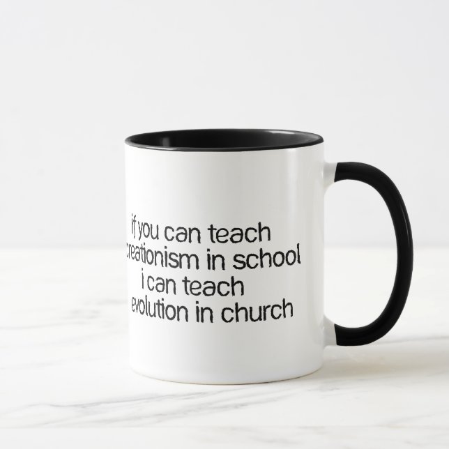 Tasse Enseignez l'évolution dans l'église (Droite)