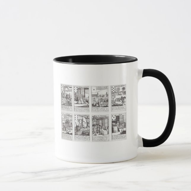 Tasse Ensemble de representation de cartes de jeu (Droite)