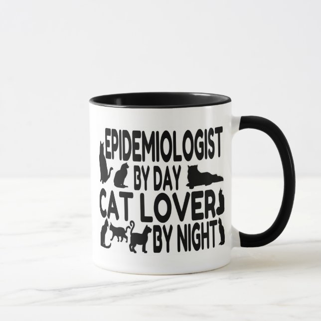 Tasse Épidémiologiste Amoureux des chats (Droite)