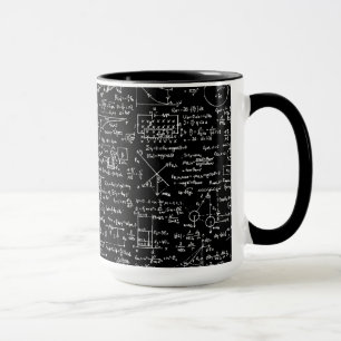 Tasse Équations de physique sur //noir