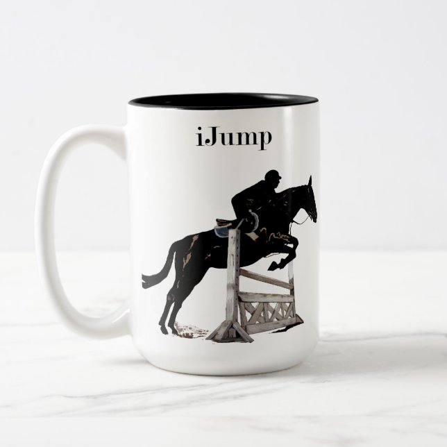 Tasse équestre de cheval d'iJump d'amusement (Gauche)