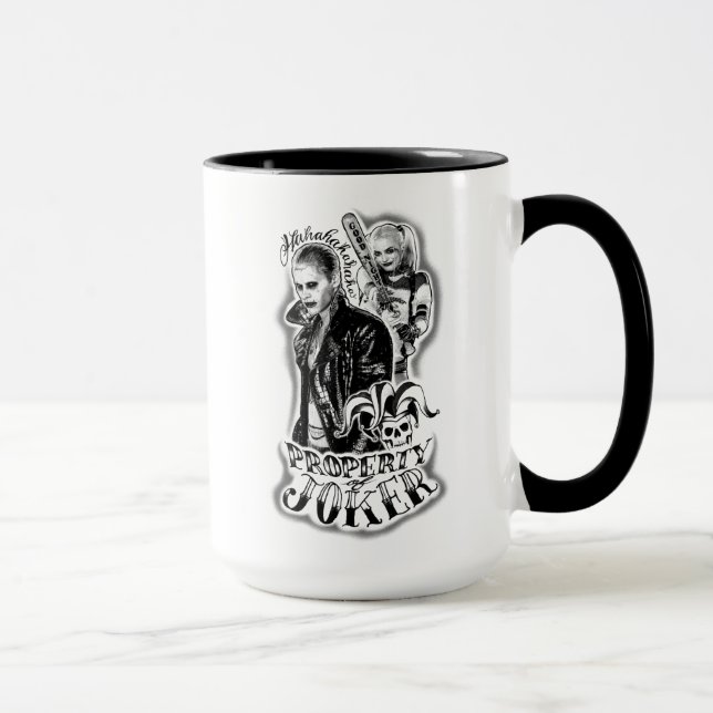 Tasse Équipe de suicide | Joker & Harley Airbrush Tattoo (Droite)