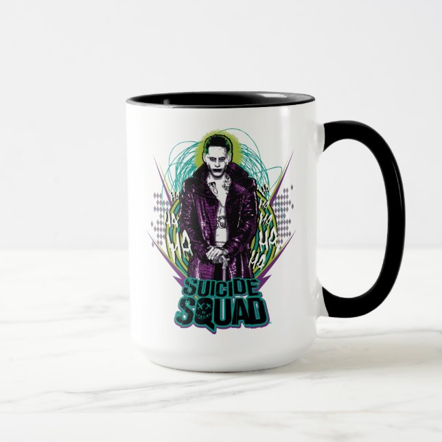 Tasse Équipe de suicide | Joker Retro Rock Graphic (Droite)